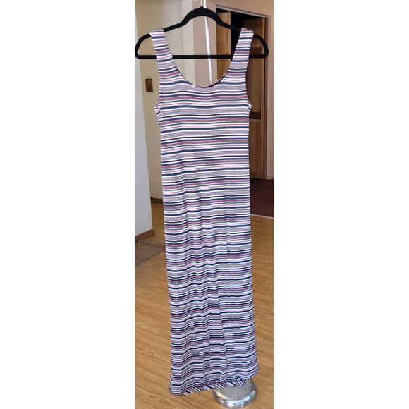 Bailey 44 Duststorm Stripe Maxi Tank Dress Womens M Ruching Minimalist Coastal - Picture 16 of 16